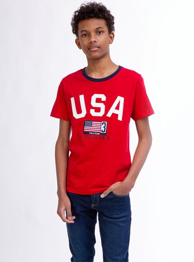 USPA BOYS USA FLAG CREW NECK T-SHIRT Best Buy