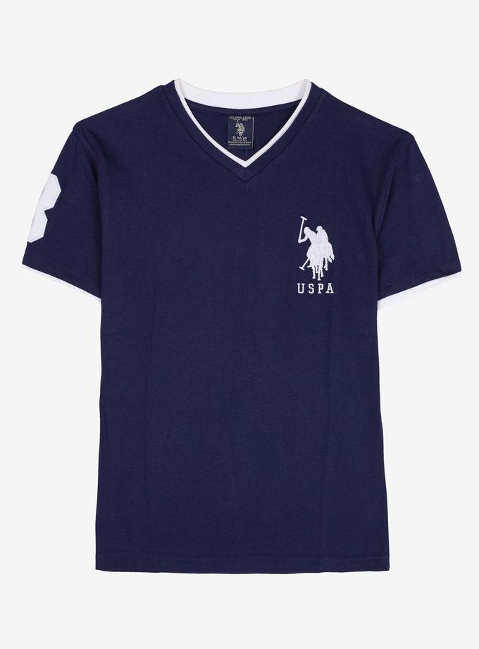 USPA BOYS V-NECK BIG LOGO T-SHIRT New Arrival