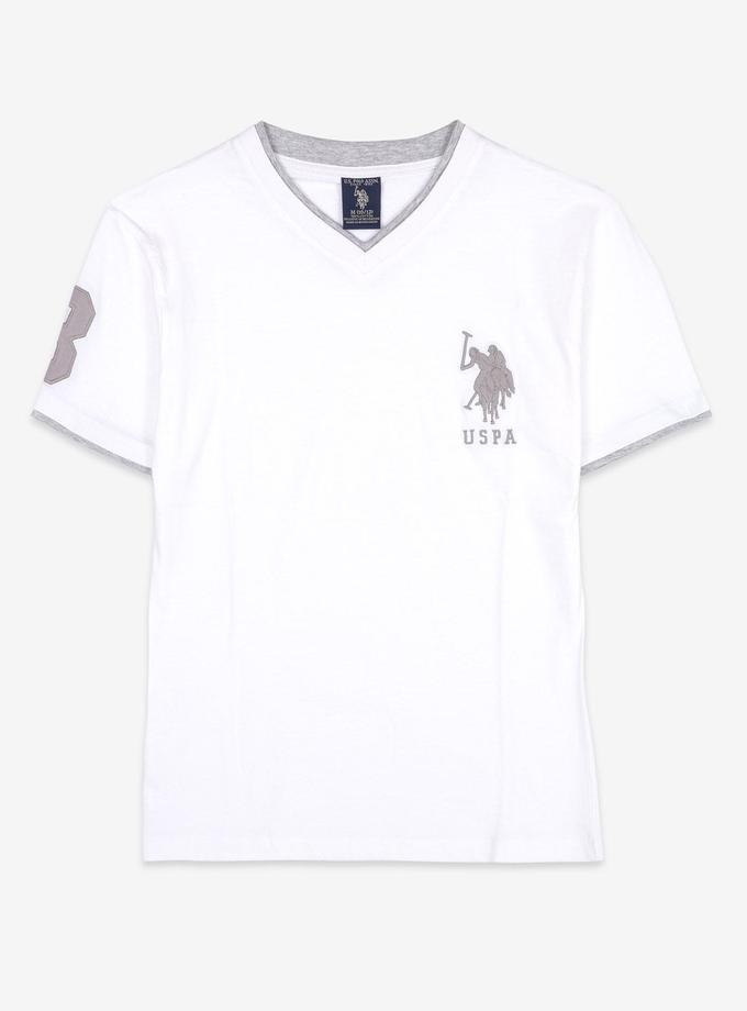 USPA BOYS V-NECK BIG LOGO T-SHIRT New Arrival