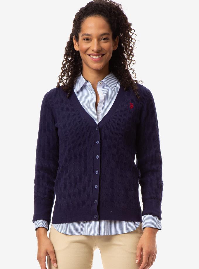 USPA CABLE KNIT CARDIGAN For Sale