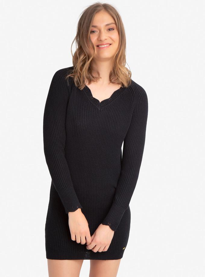 USPA CABLE V-NECK SWEATER DRESS High Quality