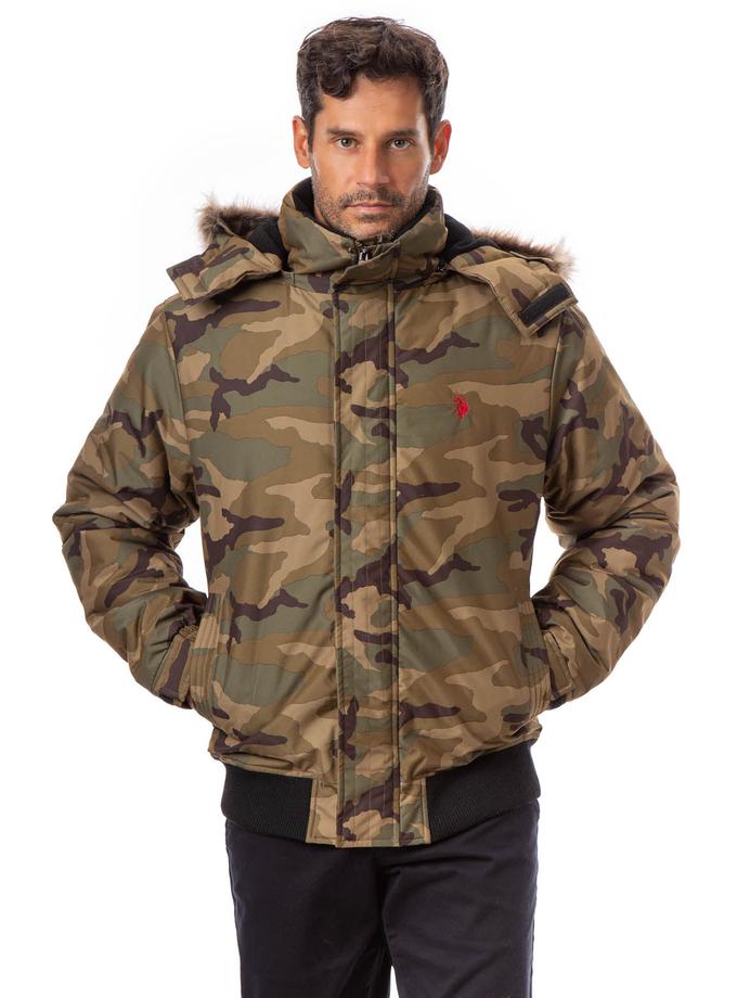 USPA CAMO FAUX FUR TRIMMED JACKET Best Seller