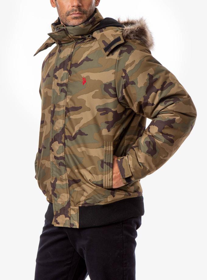 USPA CAMO FAUX FUR TRIMMED JACKET Best Seller