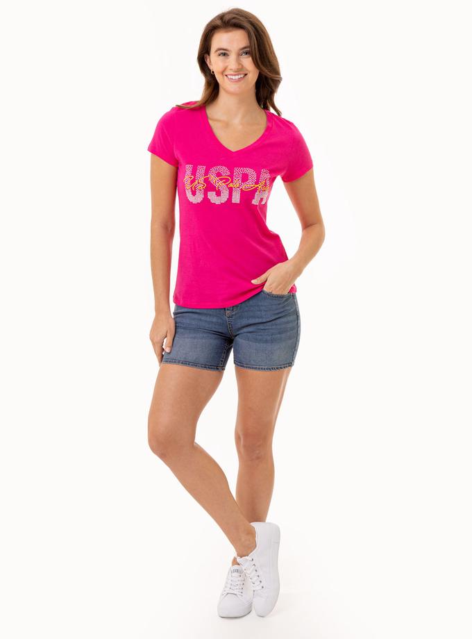 USPA CASCADING GRAPHIC V-NECK T-SHIRT Best Buy