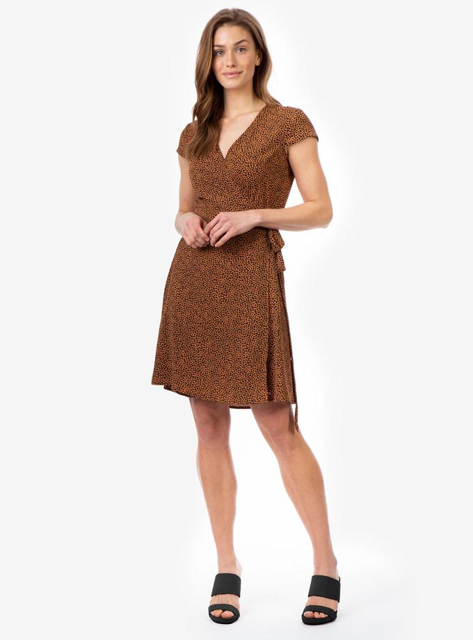 USPA CHEETAH PRINT TIE FRONT DRESS On Sale