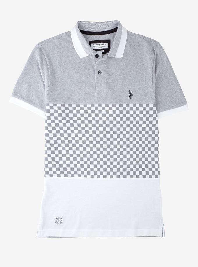 USPA CHEKERBOARD CHEST PRINT POLO SHIRT Best Seller