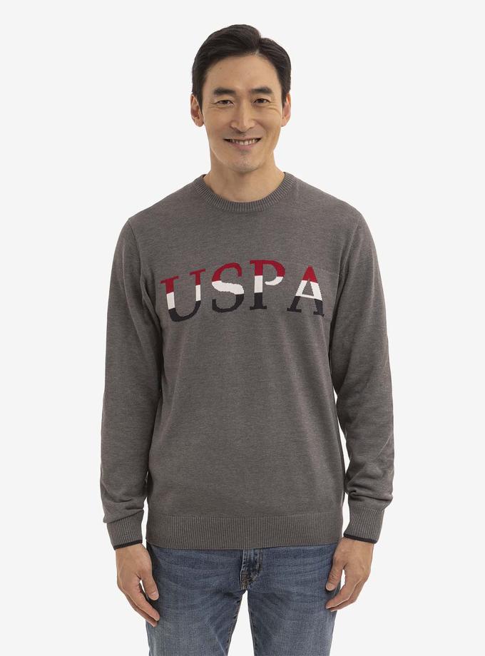 USPA CHEST LOGO CREW NECK SWEATER Best Price