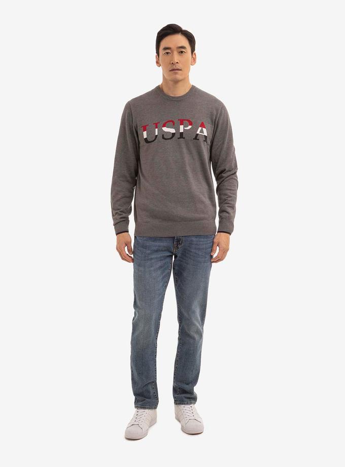 USPA CHEST LOGO CREW NECK SWEATER Best Price