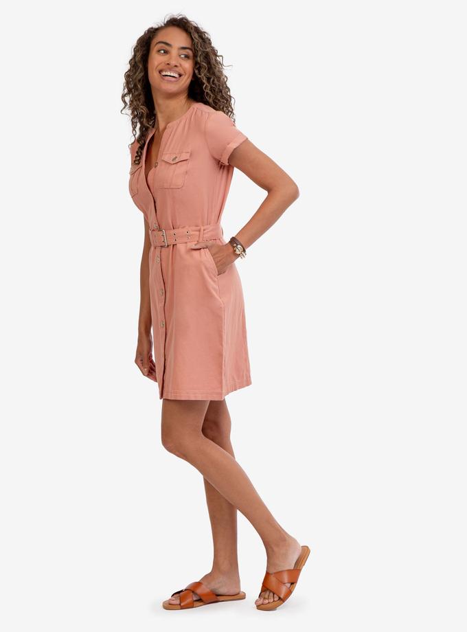 USPA CHEST POCKET BELTED WOVEN SHIRTDRESS Best Seller