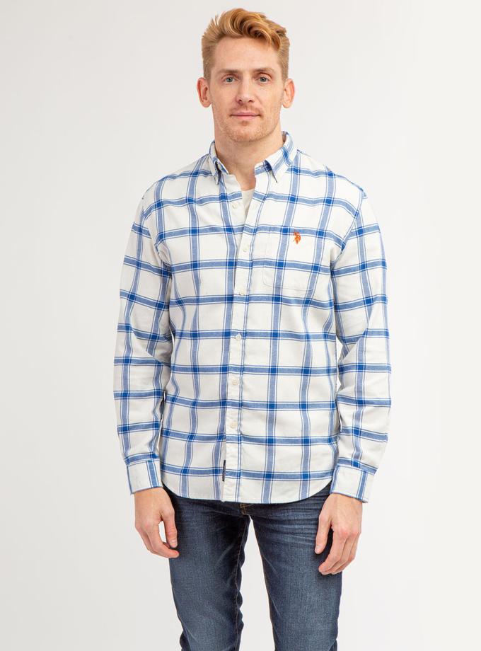 USPA CHEST POCKET YARN DYE PLAID SHIRT High Quality