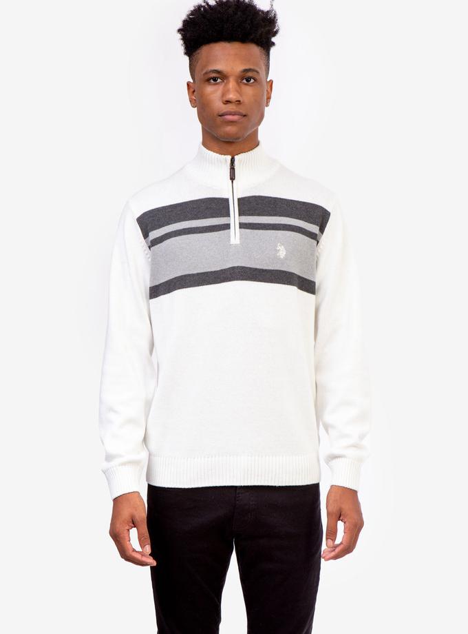 USPA CHEST STRIPE 1/4 ZIP SWEATER Same Day Delivery