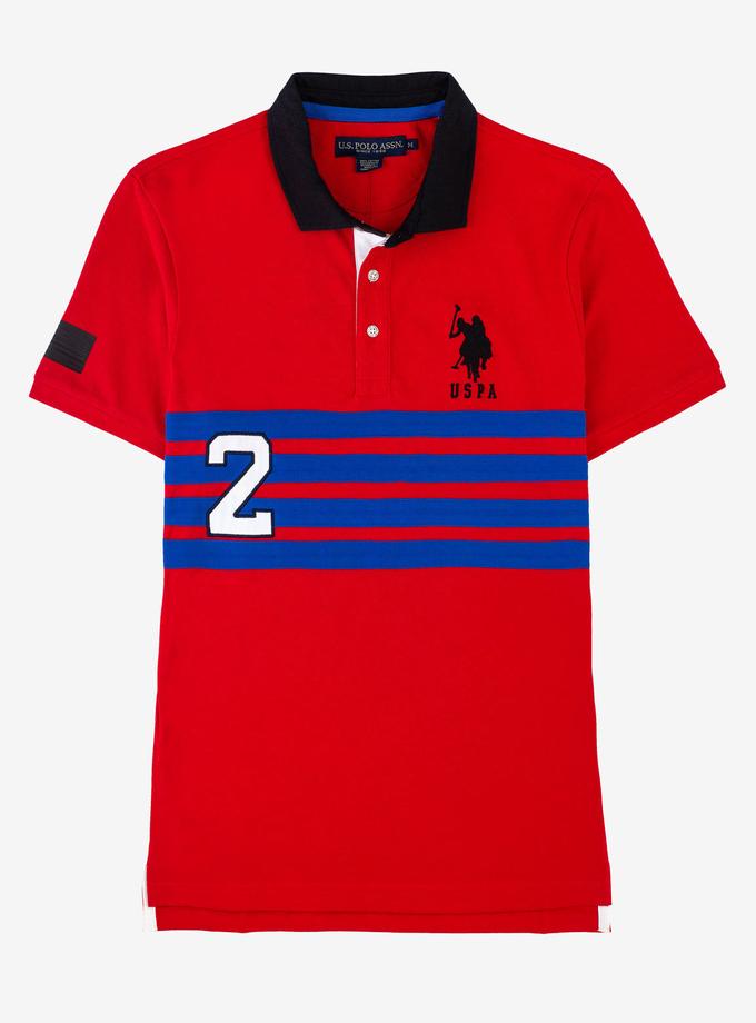 USPA CHEST STRIPE POLO SHIRT Same Day Delivery