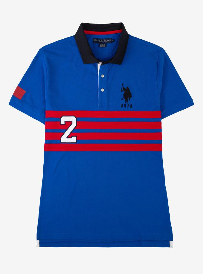 USPA CHEST STRIPE POLO SHIRT Same Day Delivery