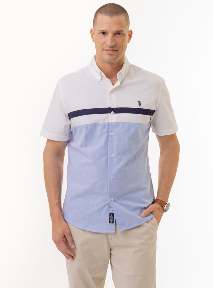 USPA CHEST STRIPE SHORT SLEEVE OXFORD SHIRT High Quality