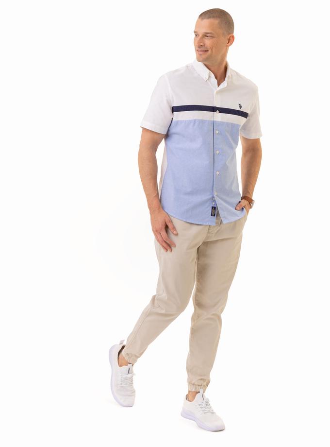 USPA CHEST STRIPE SHORT SLEEVE OXFORD SHIRT High Quality