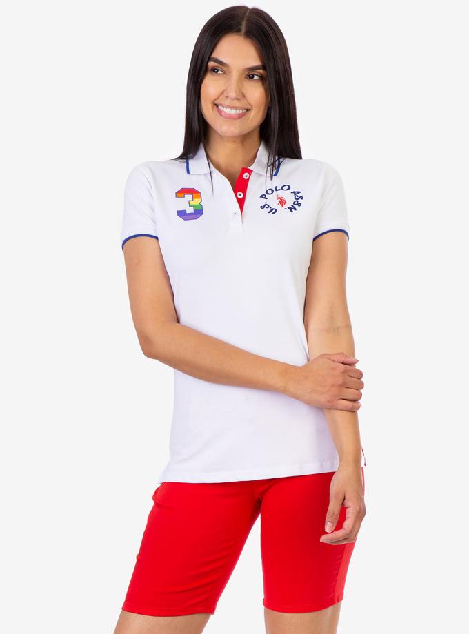 USPA CIRCLE RAINBOW POLO SHIRT Best Seller