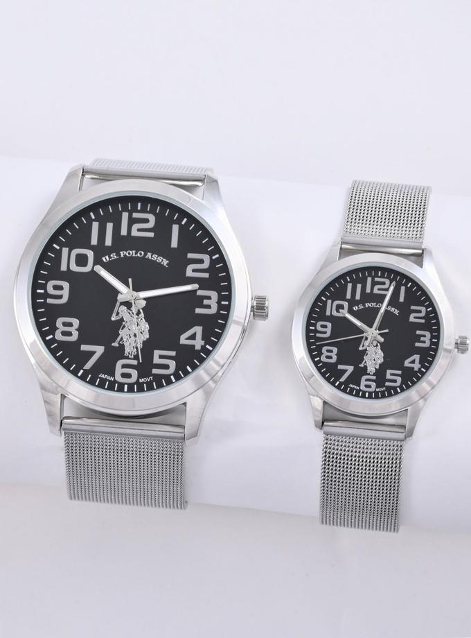 USPA CLASSIC ANALOG DIAL MESH STRAP WATCH SET On Sale