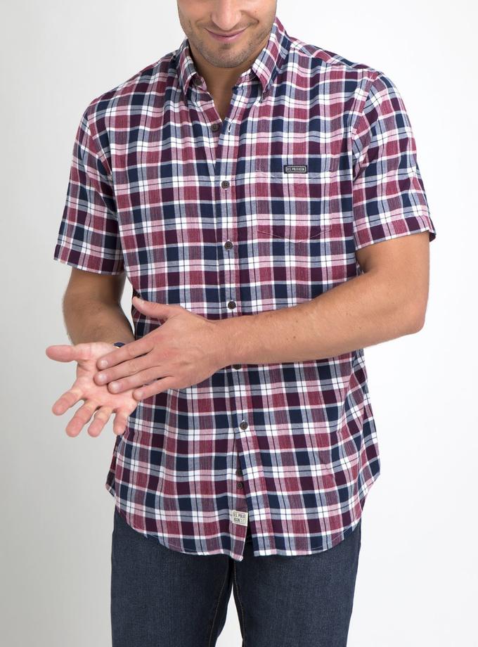 USPA CLASSIC FIT MEDIUM PLAID SHIRT IN POPLIN Best Seller