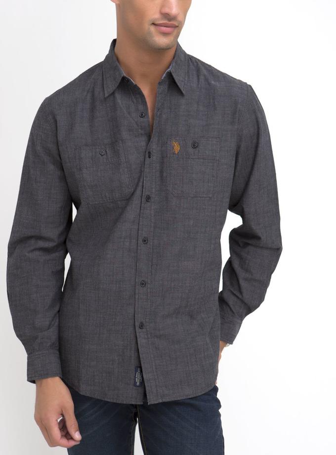 USPA CLASSIC FIT TWO POCKET CANVAS SHIRT For Sale