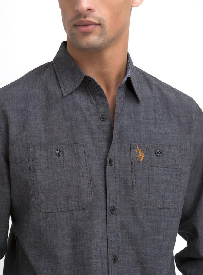 USPA CLASSIC FIT TWO POCKET CANVAS SHIRT For Sale