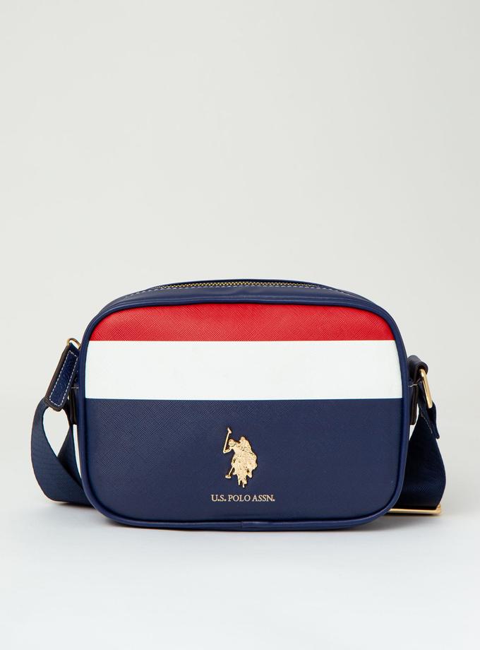 USPA CLASSIC SIGNATURE STRIPE CROSSBODY BAG On Sale