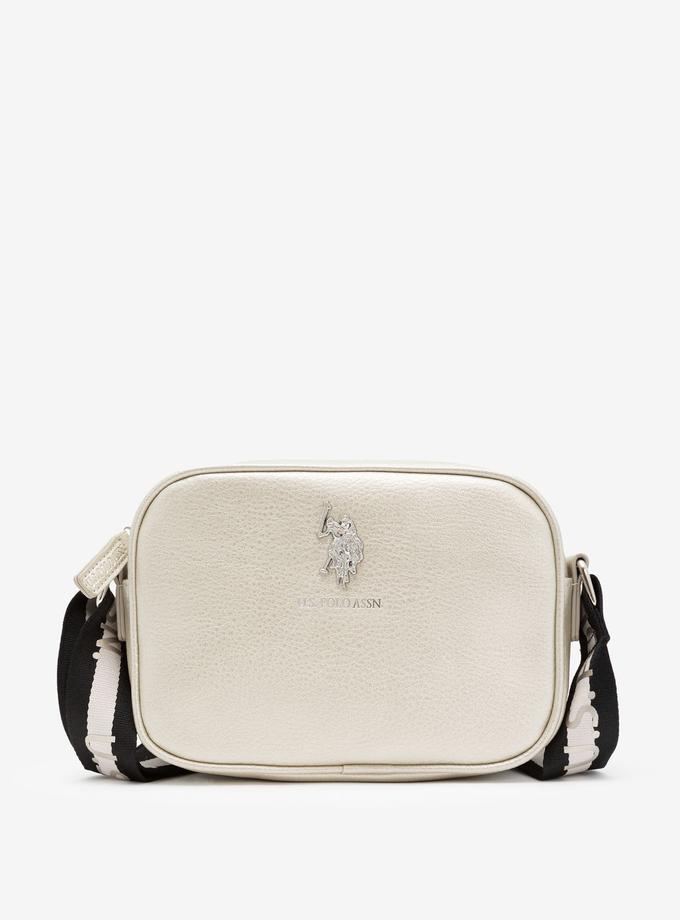 USPA CLASSIC ZIP METALLIC CROSSBODY BAG For Sale