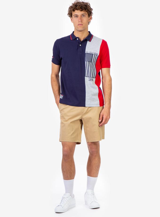 USPA COLORBLOCK FLAG PIQUE POLO SHIRT Best Buy