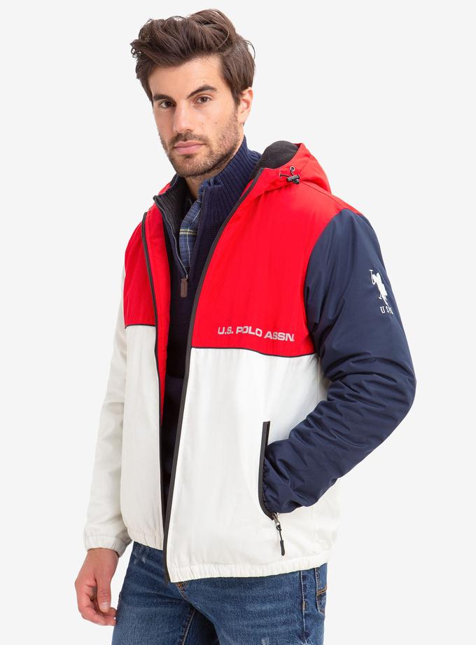 USPA COLORBLOCK FLEECE LINED HOODED COAT High Quality