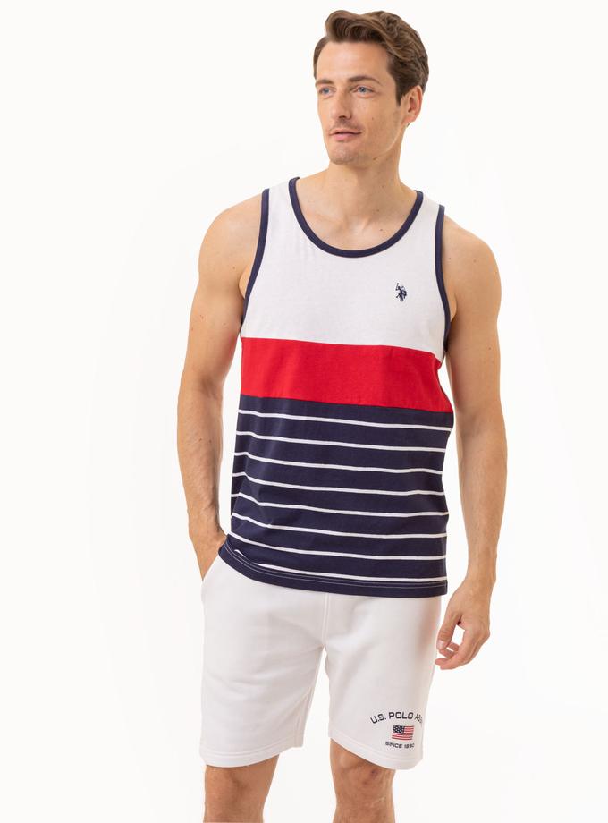 USPA COLORBLOCK JERSEY MUSCLE TANK WITH STRIPES Free shipping