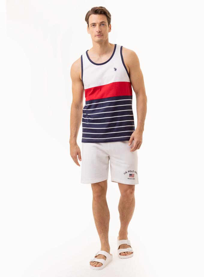 USPA COLORBLOCK JERSEY MUSCLE TANK WITH STRIPES Free shipping