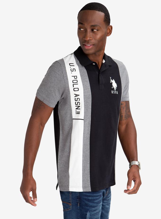 USPA COLORBLOCK POLO SHIRT WITH RUBBER U.S. POLO ASSN. DETAIL New Arrival