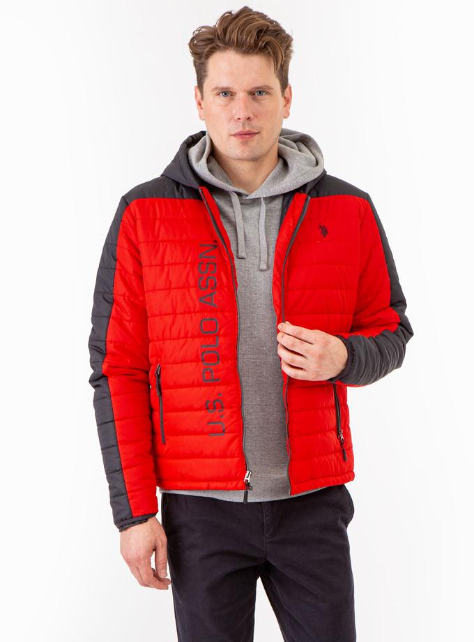 USPA COLORBLOCK QUILTED PUFFER JACKET Same Day Delivery