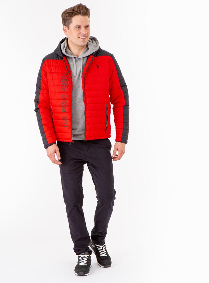 USPA COLORBLOCK QUILTED PUFFER JACKET Same Day Delivery