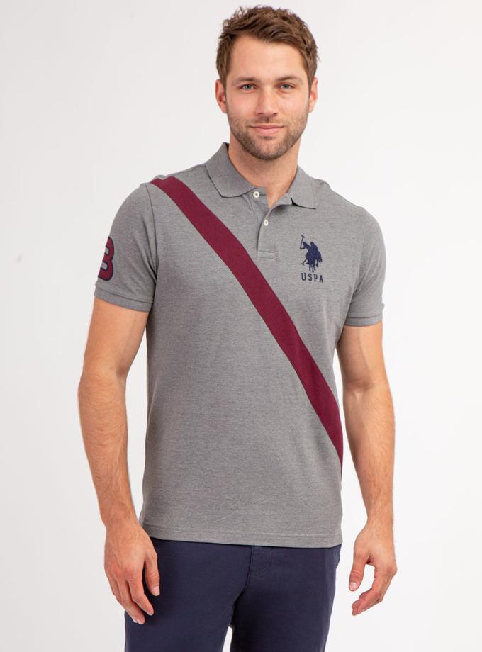 USPA COLORBLOCK SASH FRONT PIQUE POLO SHIRT On Sale