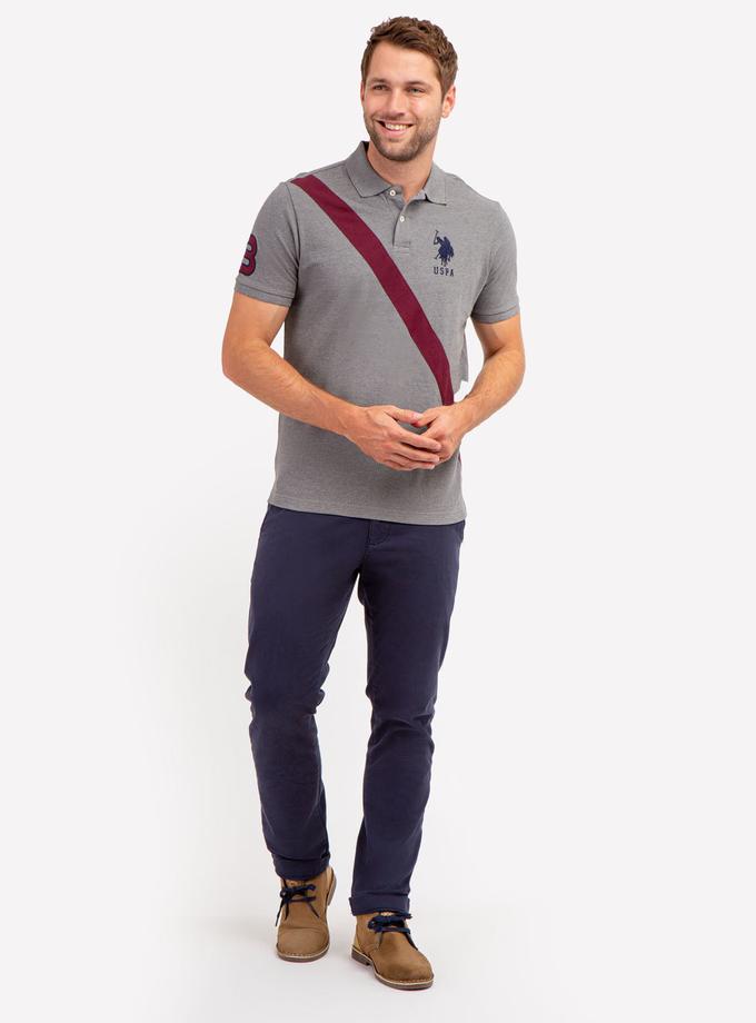 USPA COLORBLOCK SASH FRONT PIQUE POLO SHIRT On Sale