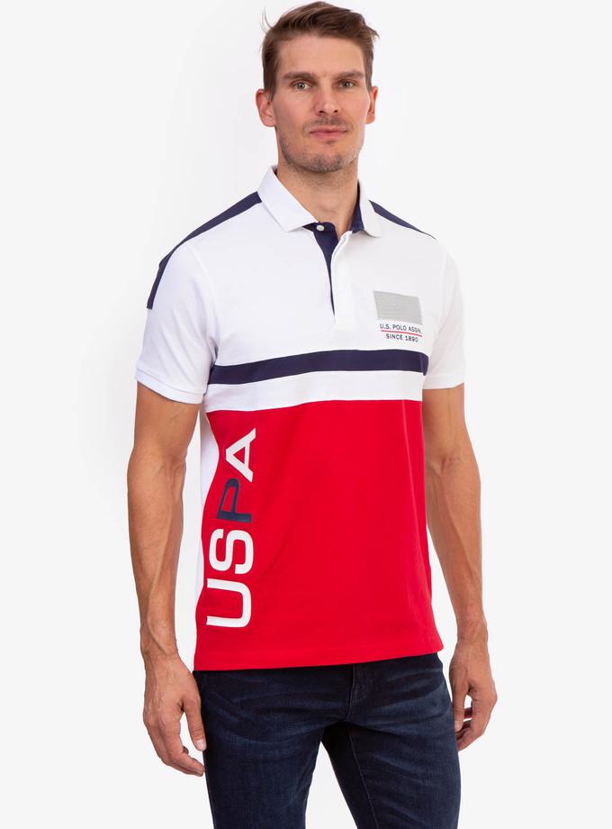 USPA COLORBLOCK SIDE LOGO POLO SHIRT Free shipping