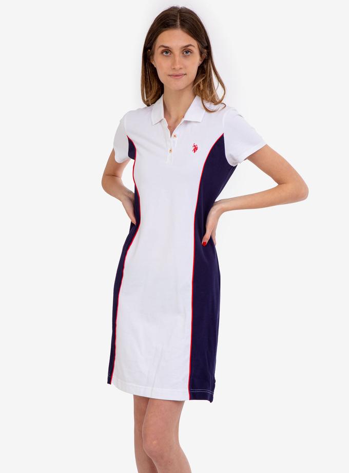 USPA COLORBLOCK SIDE PANEL POLO DRESS Best Seller