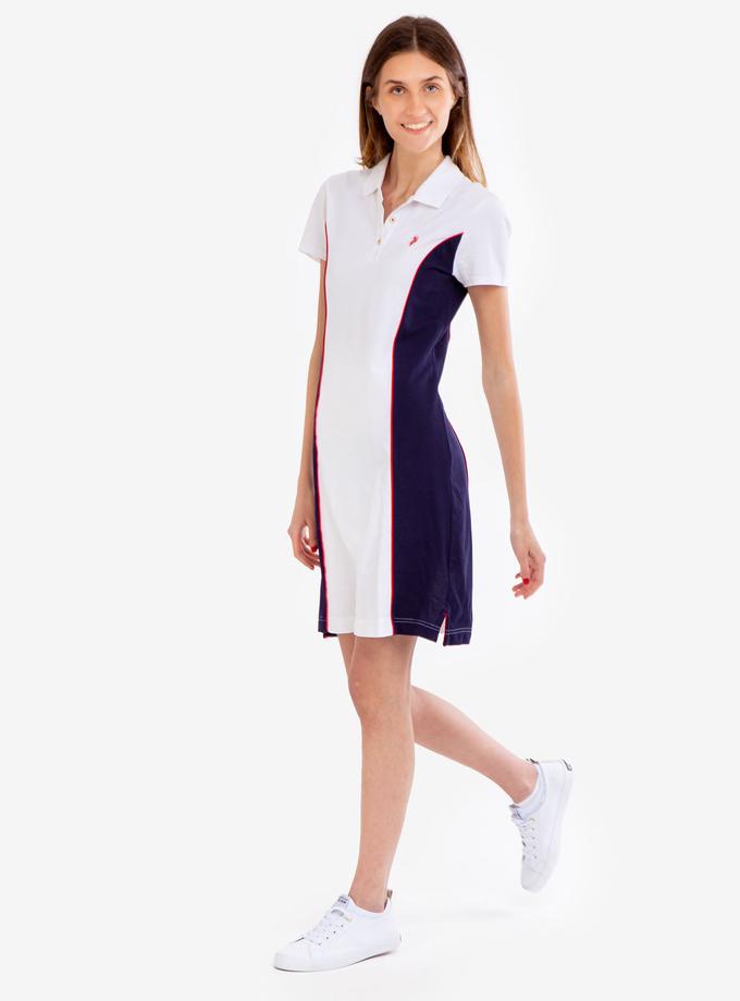 USPA COLORBLOCK SIDE PANEL POLO DRESS Best Seller