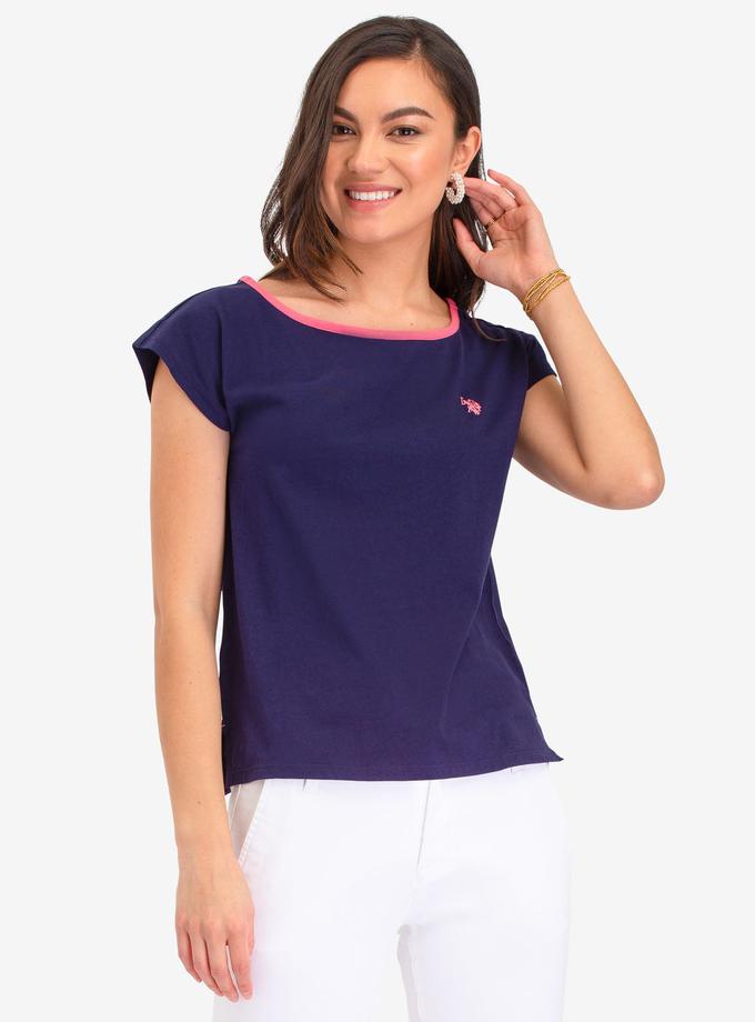 USPA COTTON JERSEY TOP WITH PIPING New Arrival