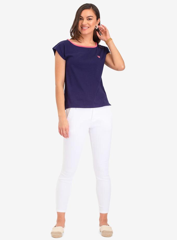 USPA COTTON JERSEY TOP WITH PIPING New Arrival