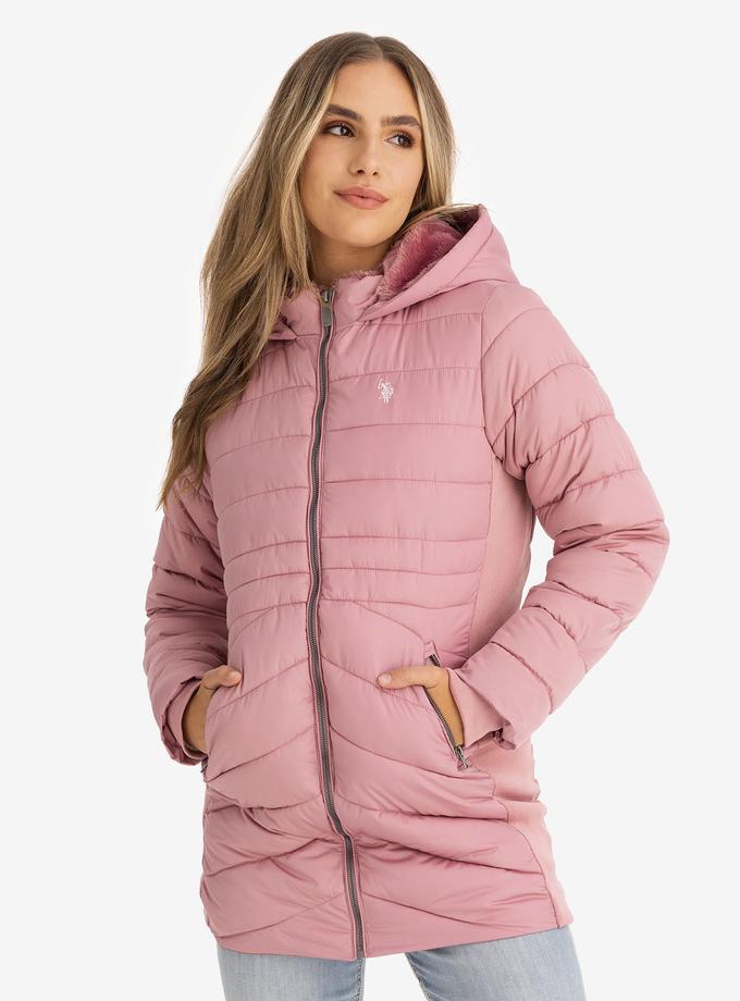 USPA COZY HOODED PUFFER COAT Same Day Delivery