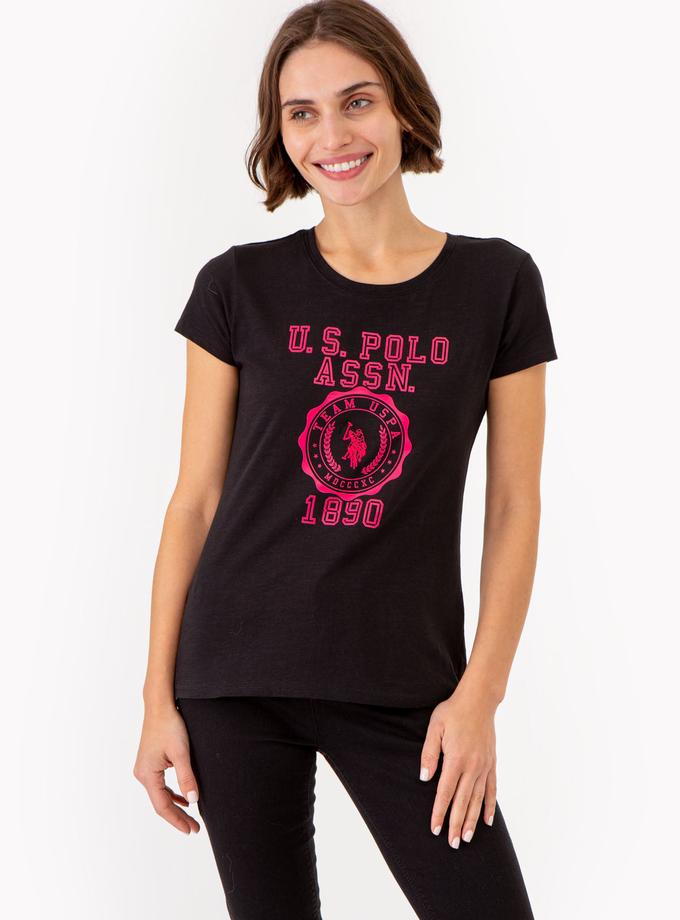 USPA CREST PRINT SCOOP NECK T-SHIRT Best Price