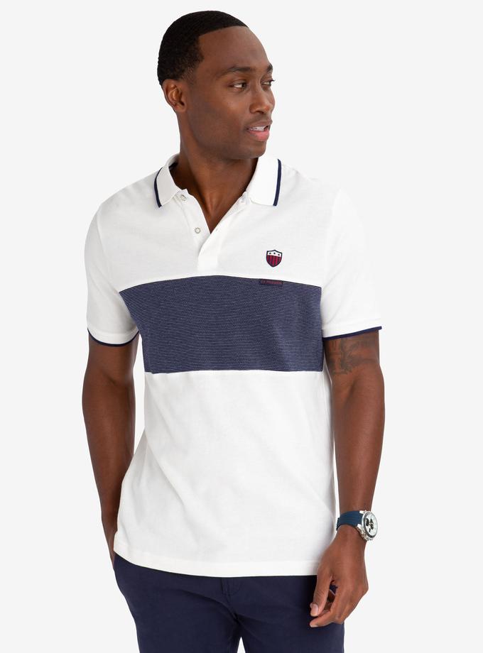 USPA CREST TEXTURE STRIPED POLO SHIRT Same Day Delivery