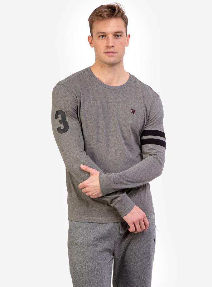 USPA CREW NECK LONG SLEEVE LOGO T-SHIRT On Sale