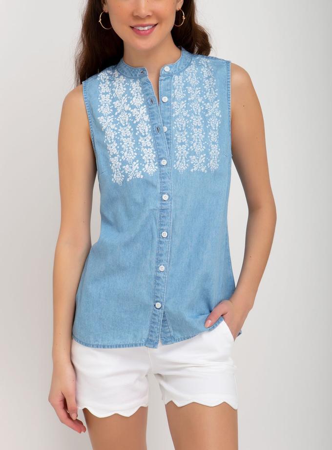 USPA DENIM SLEEVELESS TOP High Quality