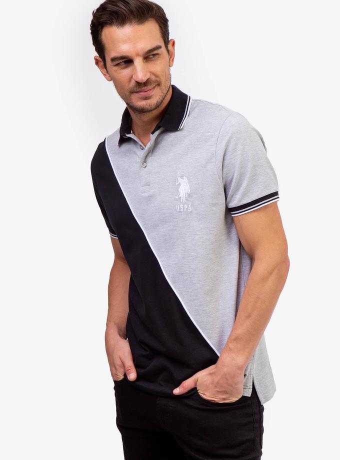 USPA DIAGONAL COLORBLOCK PIQUE POLO SHIRT For Sale