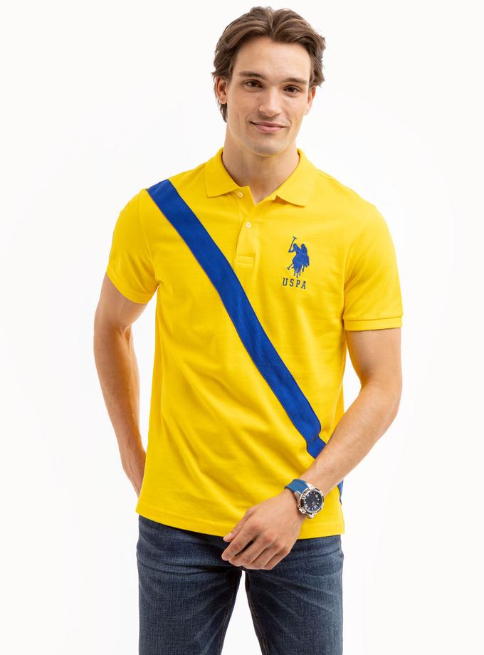 USPA DIAGONAL SASH FRONT PIQUE POLO SHIRT New Arrival