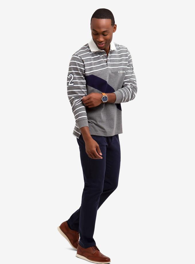 USPA DIAGONAL STRIPE LONG SLEEVE POLO SHIRT Best Buy