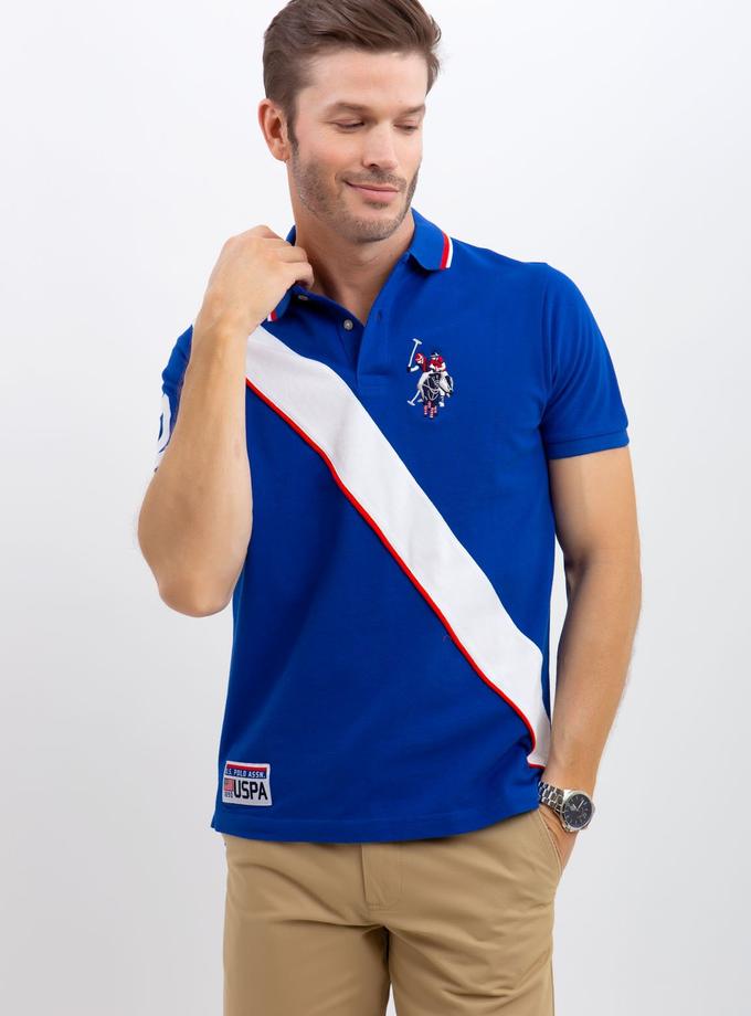 USPA DIAGONAL STRIPE POLO SHIRT For Sale