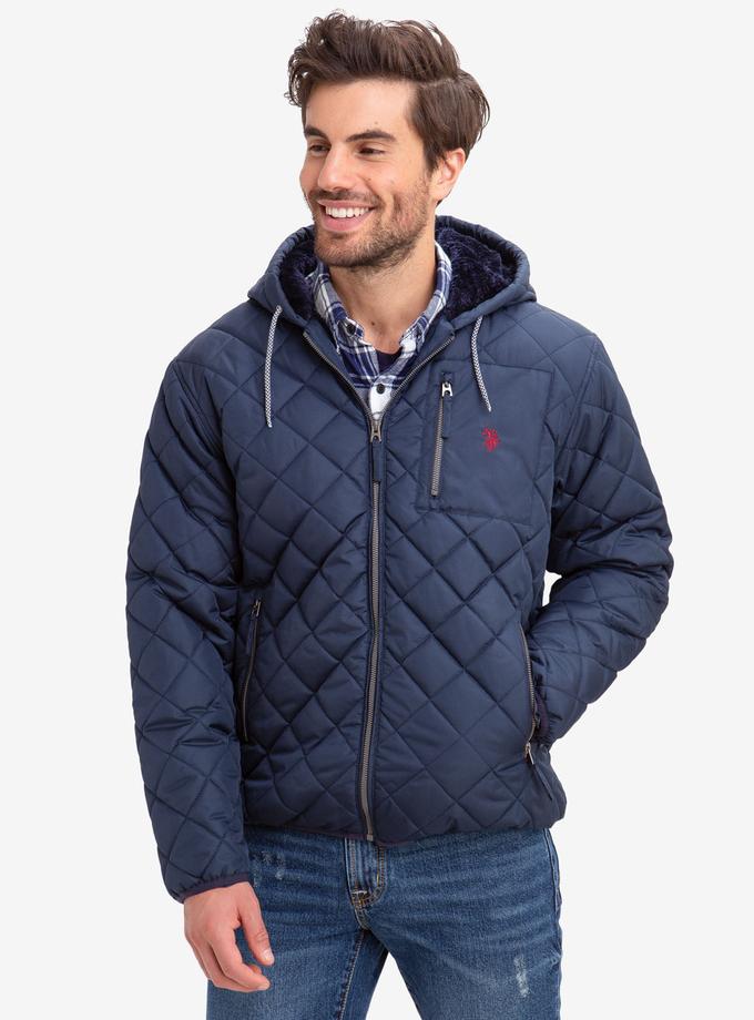 USPA DIAMOND QUILTED FLEECE LINED HOODED COAT Best Buy